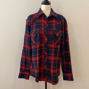 Vintage oversized Ely Catleman plaid western snap buttons shirt shirt Jack
